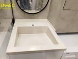 Grandex P-101 Pure Vanilla Столешница со щелевой раковиной в ванную комнату из искусственного камня