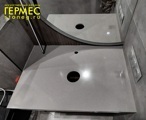 Hi-Macs G555 Steel Concrete Granite столешница для ванной из искусственного  камня